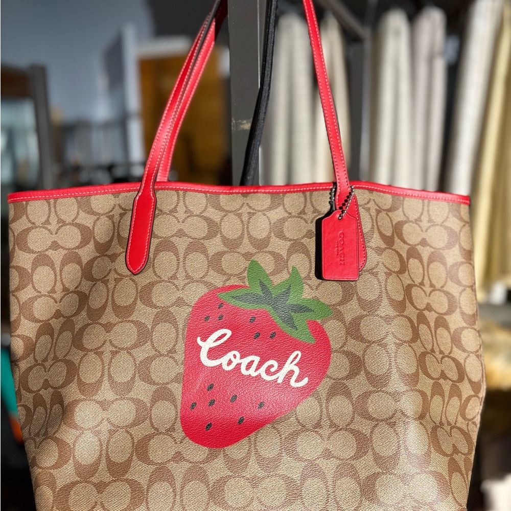 Coach Strawberry Lightweight Tote Bag